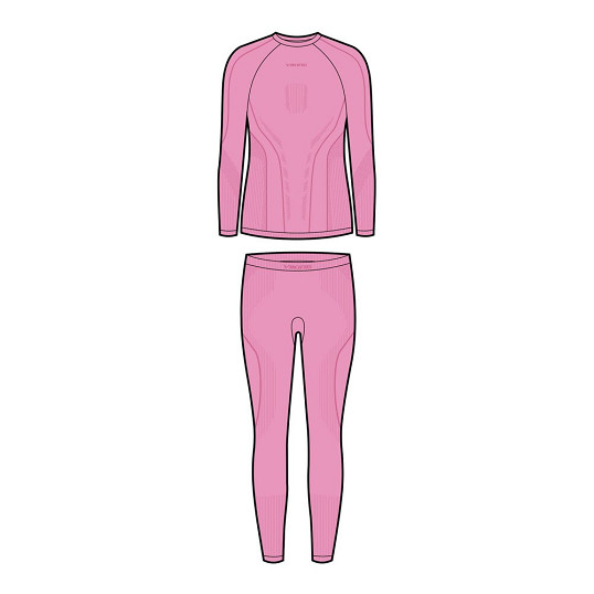 Komplet bielizna dziecięca termoaktywna termiczna Viking Riko 2.0 Set Pink 2027