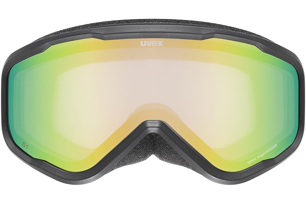 Gogle narciarskie dziecięce Uvex Speedy Nova FM Black Matt / Mirror Yellowgreen OTG S1 2027