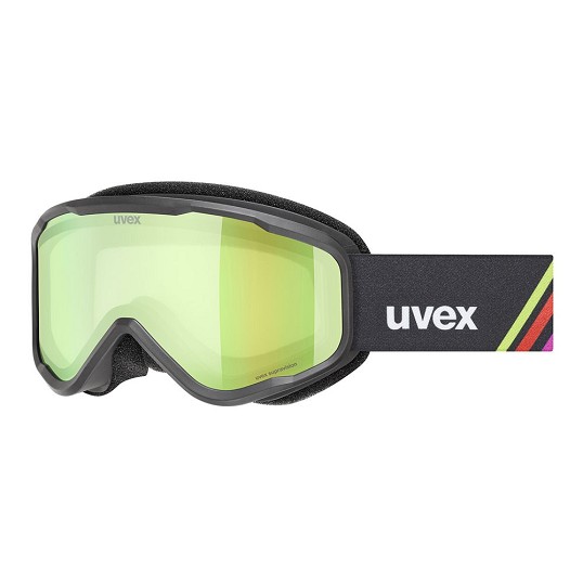Gogle narciarskie dziecięce Uvex Speedy Nova FM Black Matt / Mirror Yellowgreen OTG S1 2027