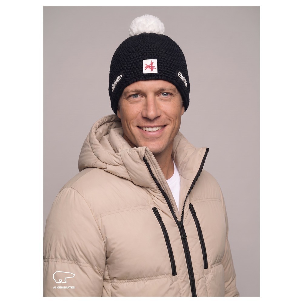 Czapka narciarska Eisbar Jamie Pompon MÜ SA Black White 2027