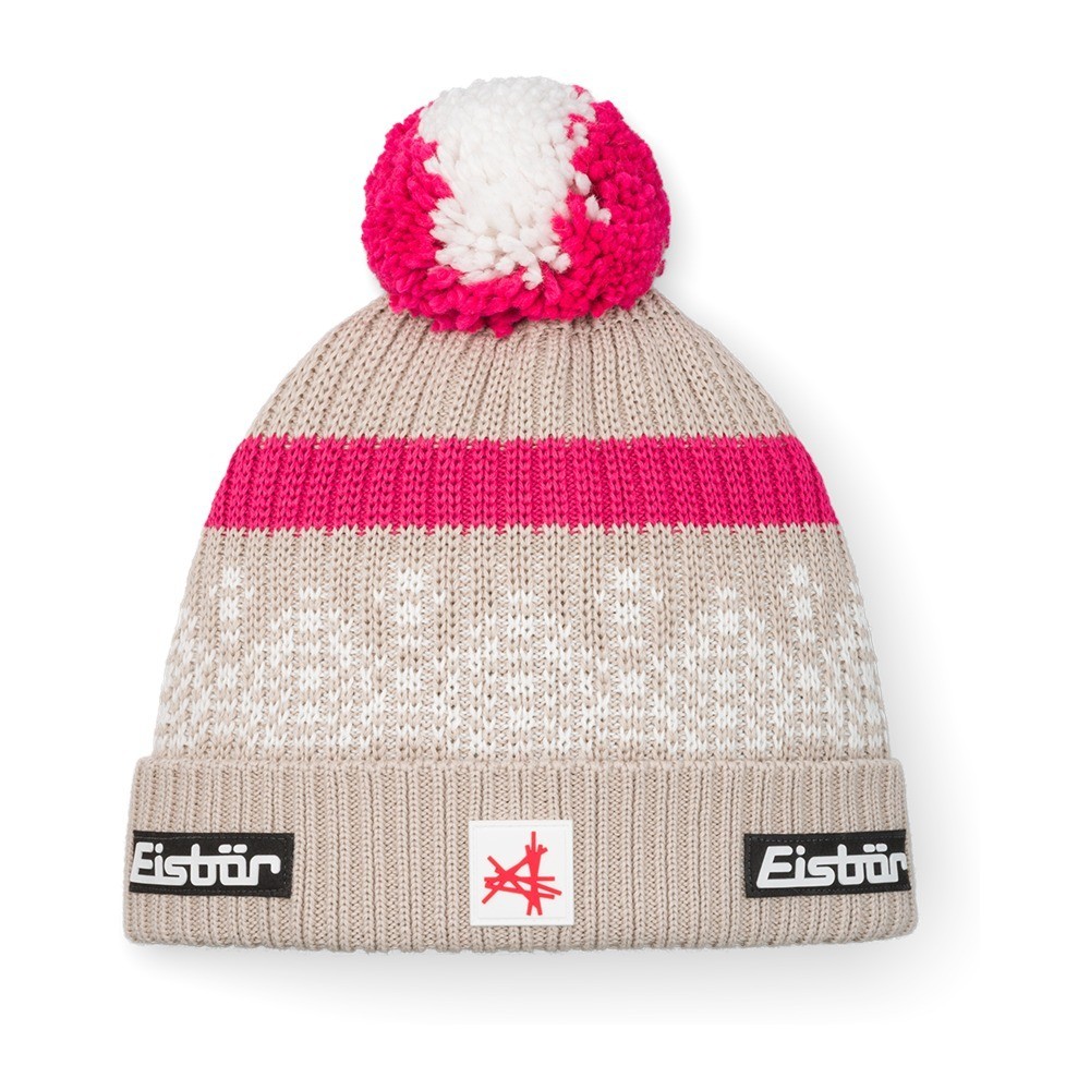 Czapka narciarska Eisbar Norrak Pompon MÜ SA Brushed Silver White Pitti Pink 2027