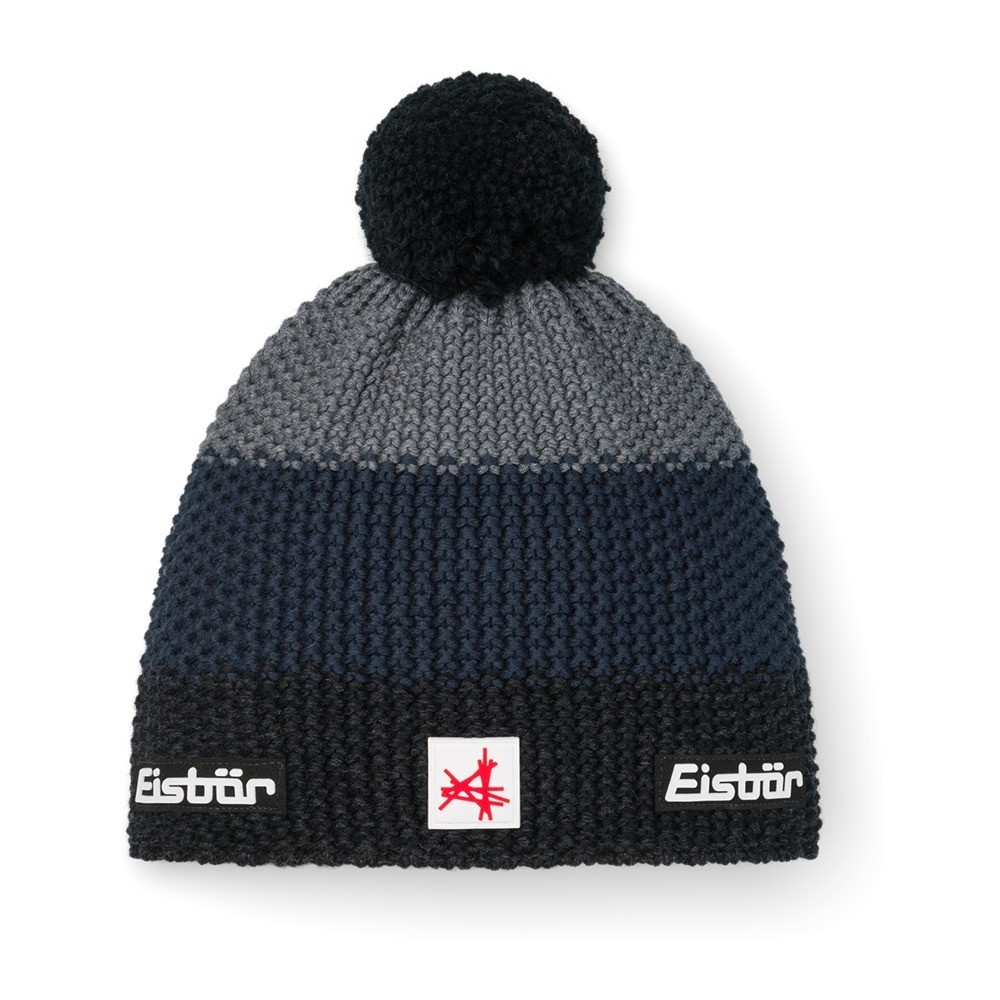 Czapka narciarska Eisbar Star Pompon MÜ SA Black Cobalt Grey 2027