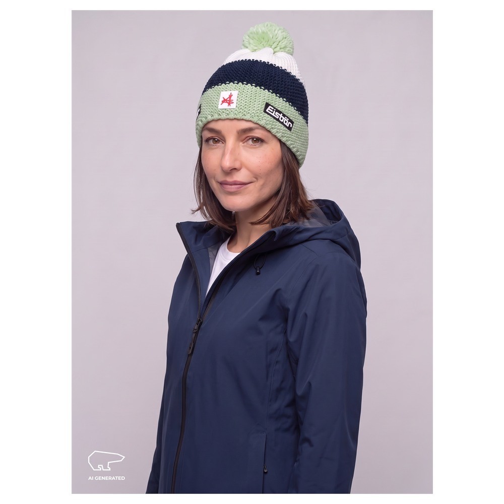 Czapka narciarska Eisbar Star Pompon MÜ SA Arctic Basil Night White 2027