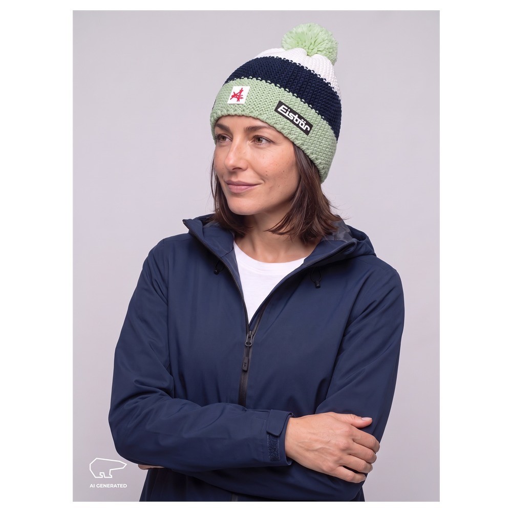 Czapka narciarska Eisbar Star Pompon MÜ SA Arctic Basil Night White 2027