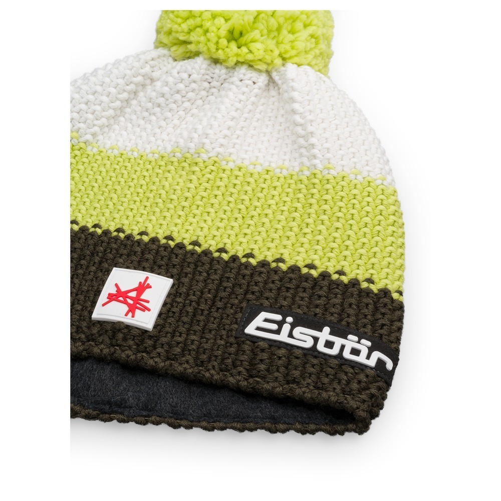 Czapka narciarska Eisbar Star Pompon MÜ SA Outdoor Green Winter Lemon White 2027