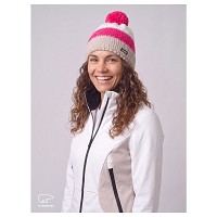 Czapka narciarska Eisbar Star Pompon Brushed Silver Pitti Pink White 2027