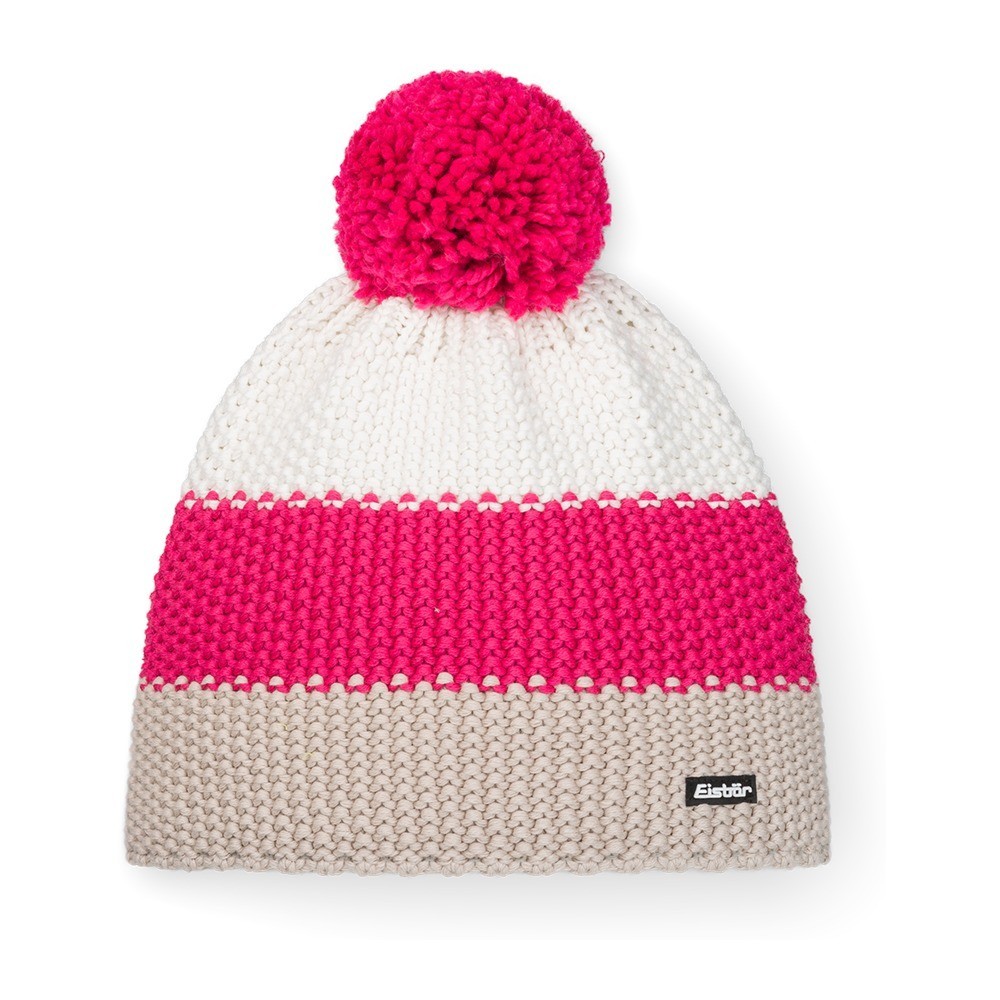 Czapka narciarska Eisbar Star Pompon Brushed Silver Pitti Pink White 2027