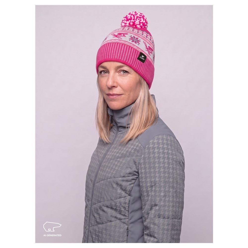 Czapka Eisbar Retroski Pompon Pink White 2027