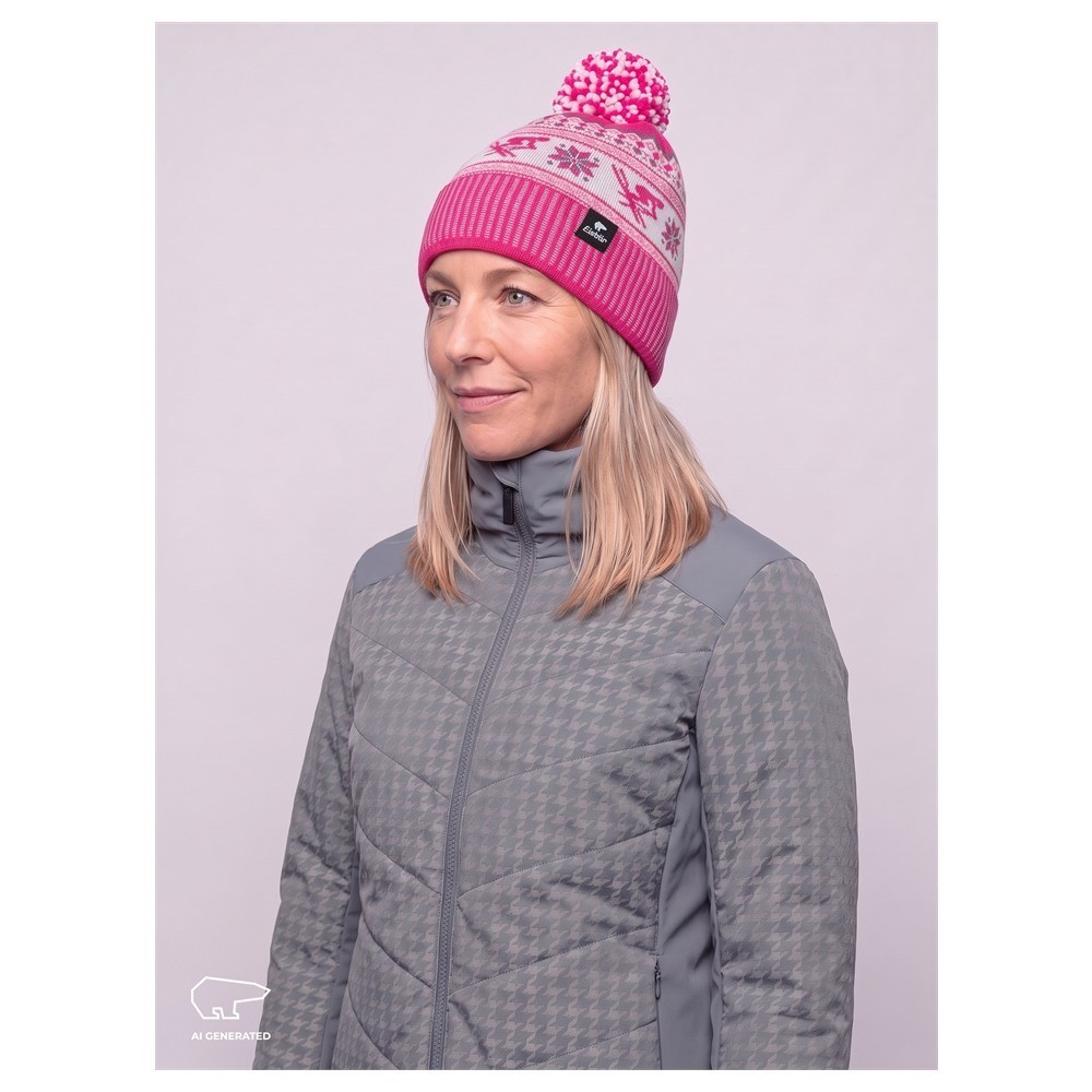 Czapka Eisbar Retroski Pompon Pink White 2027