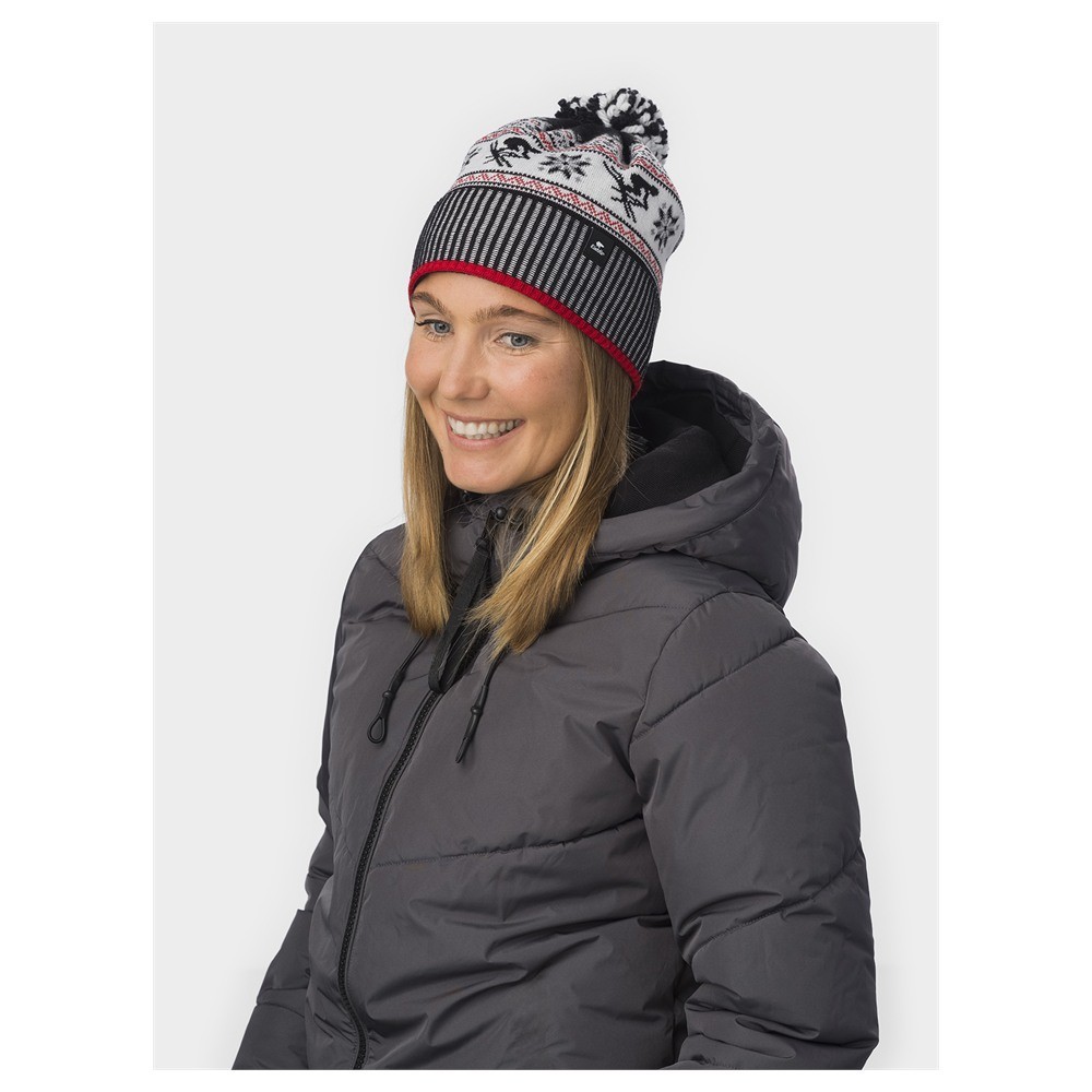Czapka Eisbar Retroski Pompon Black Red White 2027