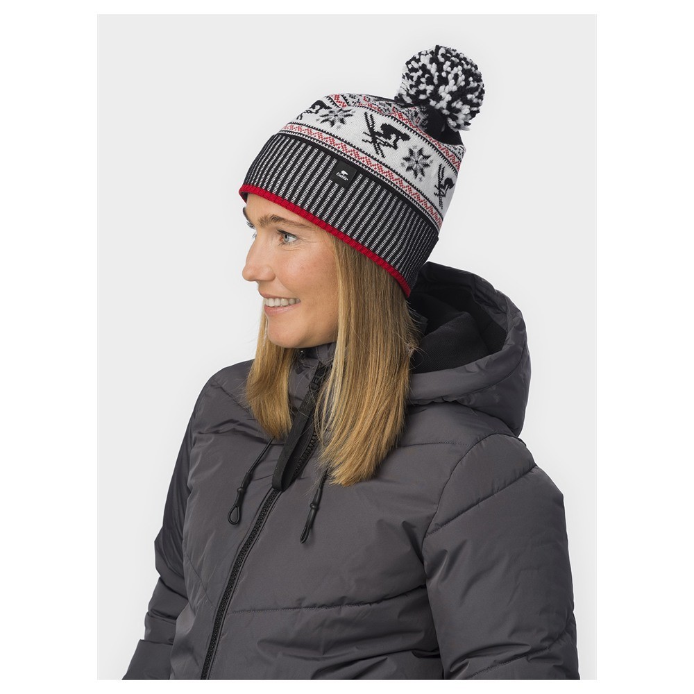 Czapka Eisbar Retroski Pompon Black Red White 2027