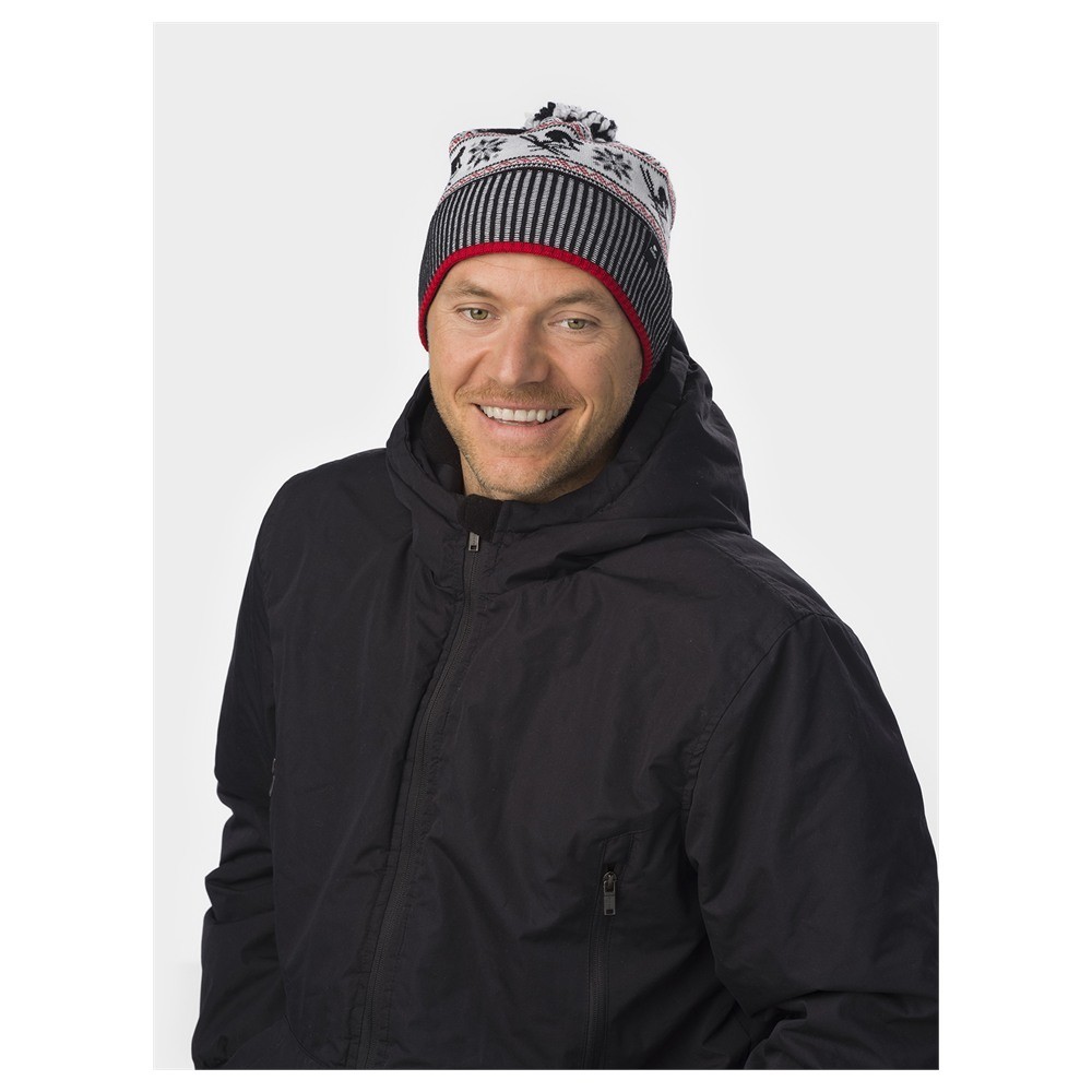 Czapka Eisbar Retroski Pompon Black Red White 2027