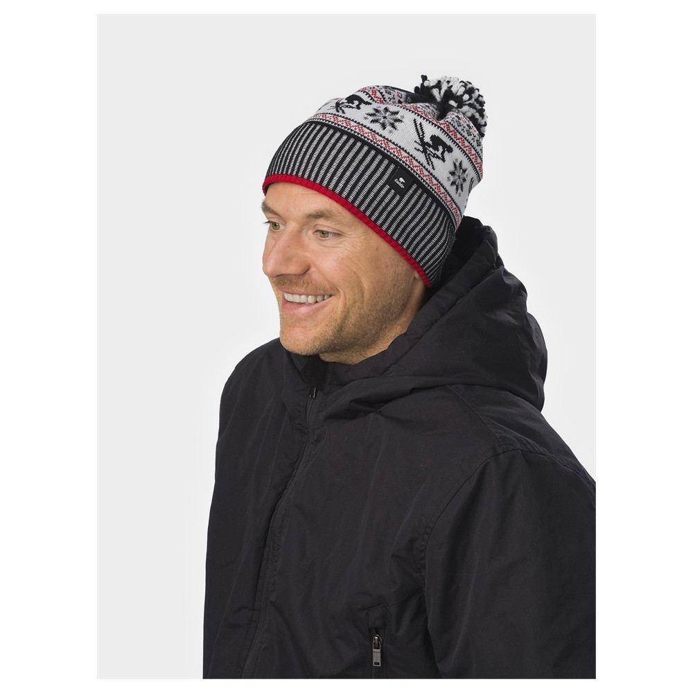 Czapka Eisbar Retroski Pompon Black Red White 2027