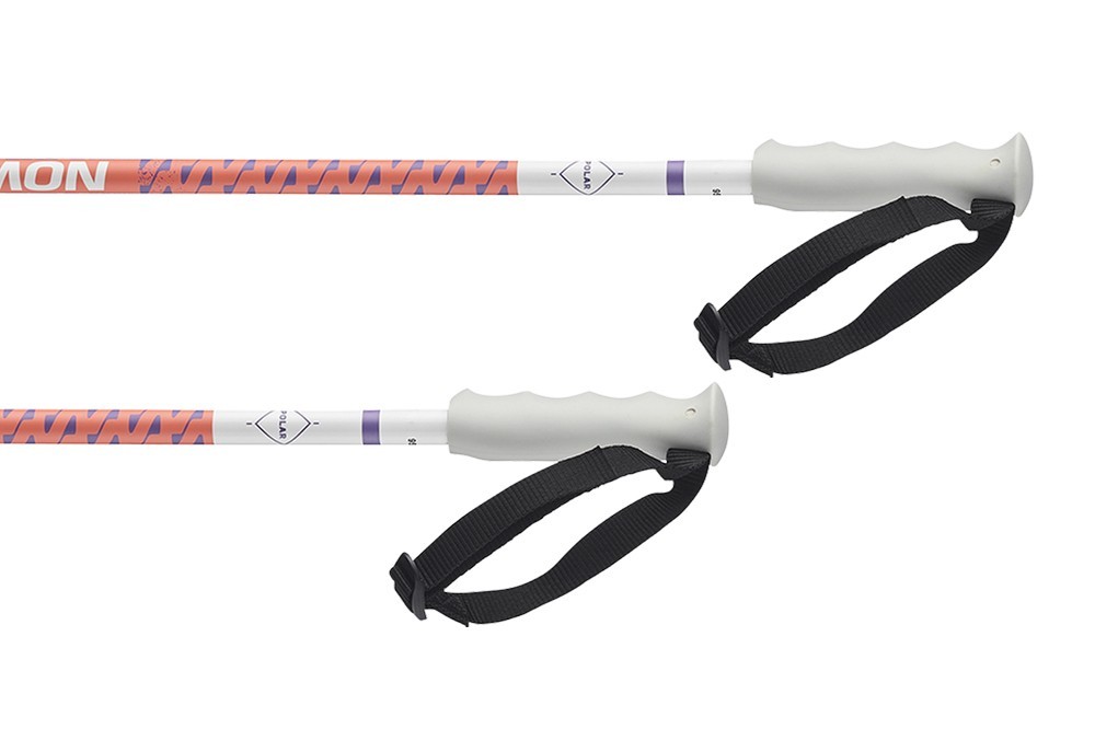 Kijki narciarskie Salomon POLAR JR White / Fusion Coral 2027