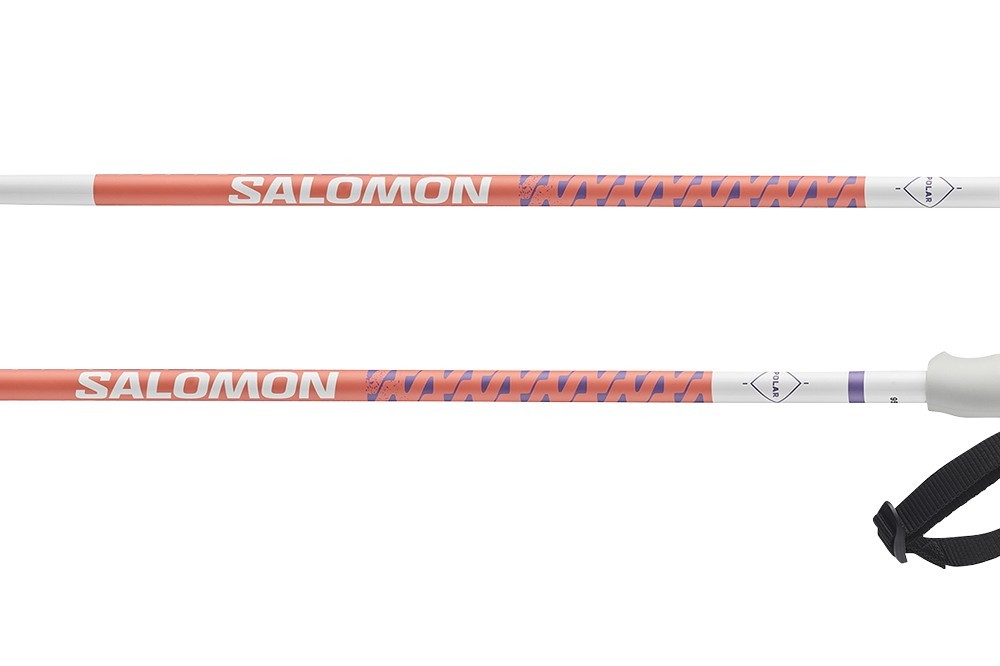 Kijki narciarskie Salomon POLAR JR White / Fusion Coral 2027