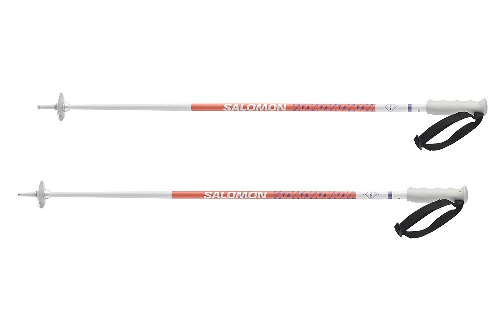 Kijki narciarskie Salomon POLAR JR White / Fusion Coral 2027