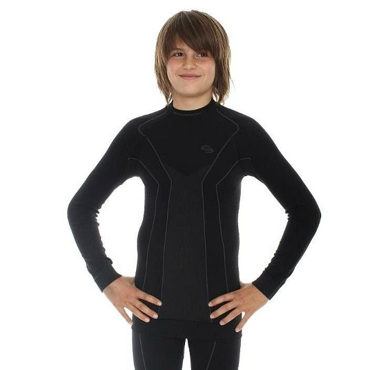 Bluza dziecięca termoaktywna Brubeck Thermo Black - OUTLET