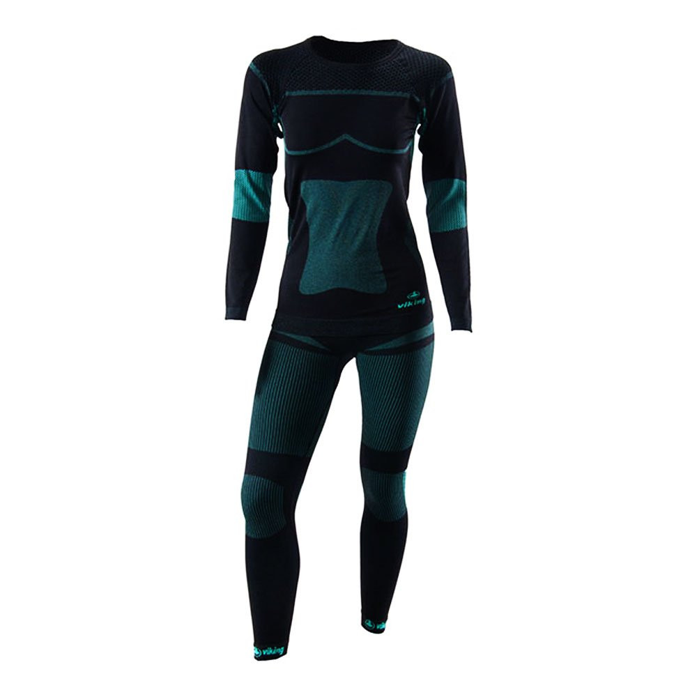 Komplet bielizna damska termoaktywna termiczna Viking Ilsa Black Turquoise 2027