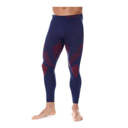 Spodnie męskie termoaktywne Brubeck Dry Navy Blue Red - Outlet