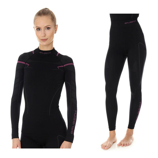 Komplet damski bielizna termoaktywna Brubeck Thermo Black Pink 2026