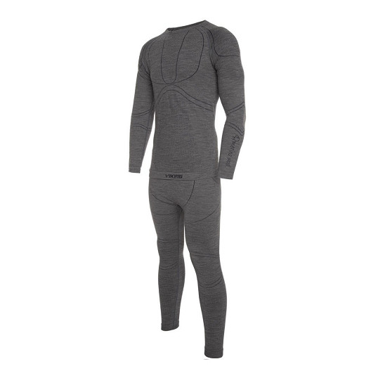Komplet bielizna męska termoaktywna z wełną Merino Viking Lan Pro Grey 2026