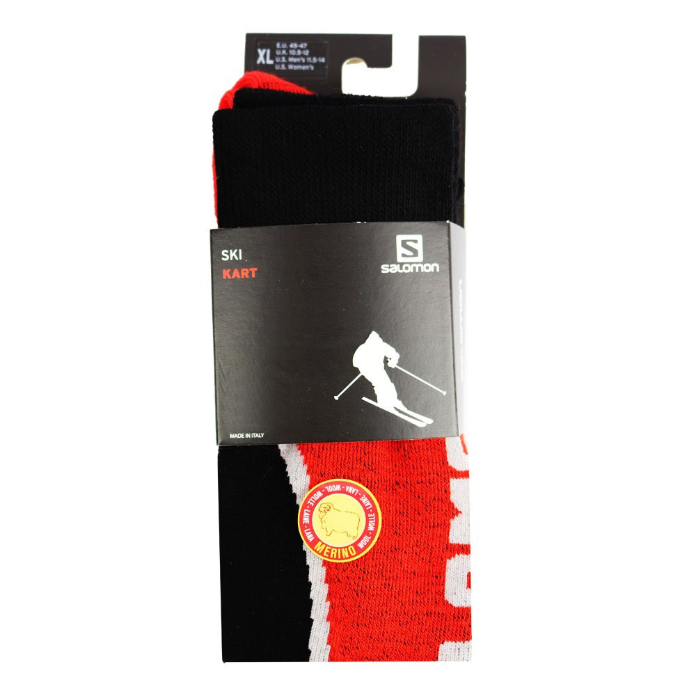 Skarpety narciarskie Salomon Ski Kart Black Red - OUTLET