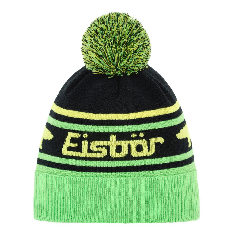 Czapka Eisbar Chani OS Pompon MU Light Green Black Yellow - OUTLET