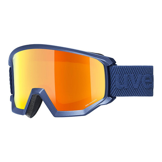 Gogle narciarskie Uvex Athletic CV Navy Matt Orange Green S2 OTG 