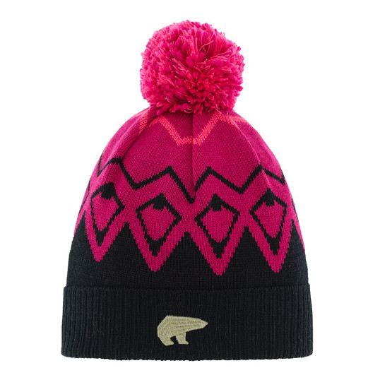 Czapka Eisbar Ziggy OS Pompon Kids Black Pink - OUTLET