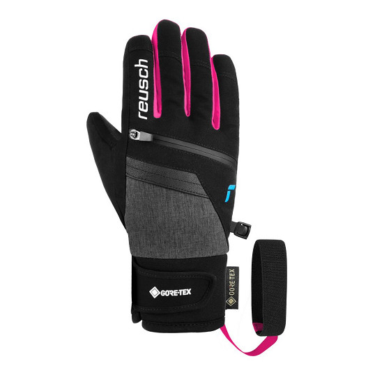 Rękawice narciarskie młodzieżowe Reusch Travis Gore Tex Junior Black Pink 2027