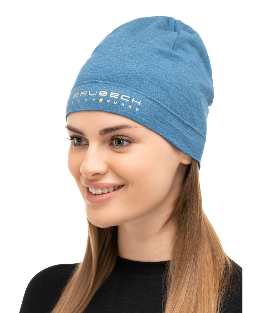 Czapka termoaktywna Brubeck Active Wool Hat z wełną merino Jeansowy 2026