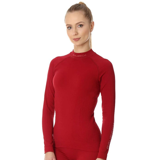 Bluza koszulka damska termoaktywna Brubeck Extreme Thermo Burgund 2026
