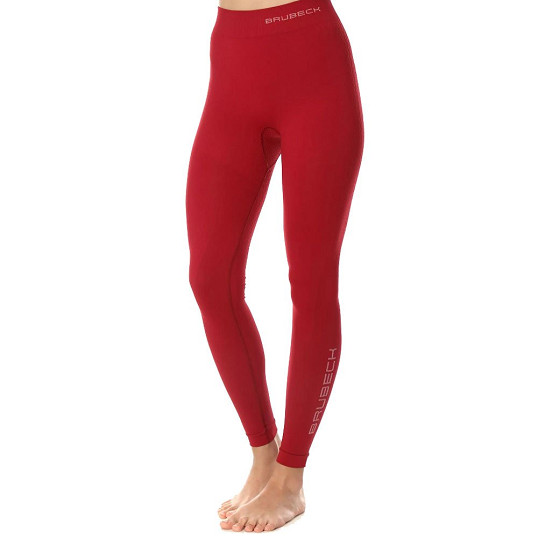 Getry legginsy damskie termoaktywne Brubeck Extreme Thermo Burgund 2026