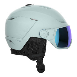 Kask narciarski damski Salomon Icon LT Visor White Moss Multilayer Blue S2 - OUTLET