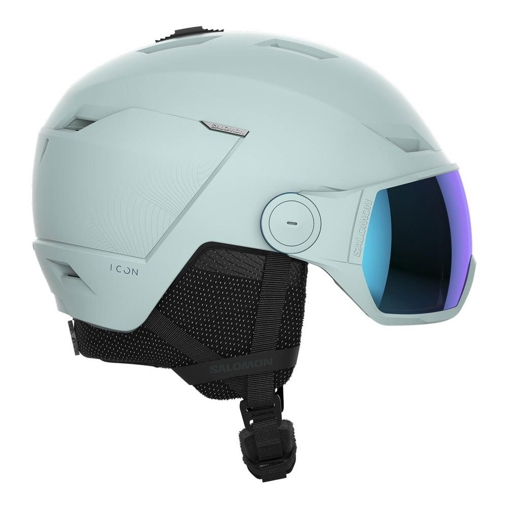 Kask narciarski damski Salomon Icon LT Visor White Moss Multilayer Blue S2 - OUTLET