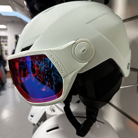 Kask narciarski damski Salomon Icon LT Visor White Moss Multilayer Blue S2 - OUTLET