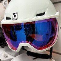 Kask narciarski damski Salomon Icon LT Visor White Moss Multilayer Blue S2 - OUTLET