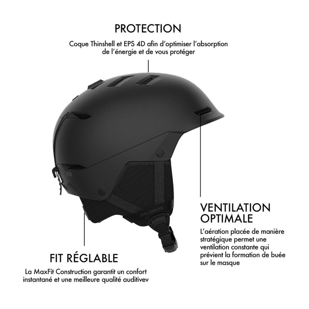 Kask narciarski snowboardowy Salomon Husk Black 2027