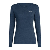 Koszulka techniczna damska Salewa Puez Melange Dry Long Tee Navy Blazer Melange - OUTLET