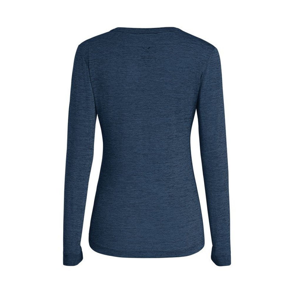 Koszulka techniczna damska Salewa Puez Melange Dry Long Tee Navy Blazer Melange - OUTLET