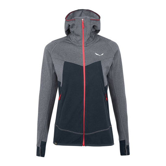 Bluza damska Salewa Puez Hybrid Polarlite Hooded Fleece Navy Blazer Melange - OUTLET