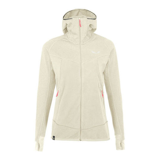 Bluza damska Salewa Puez Hybrid Polarlite Hooded Fleece Oatmeal Melange - OUTLET