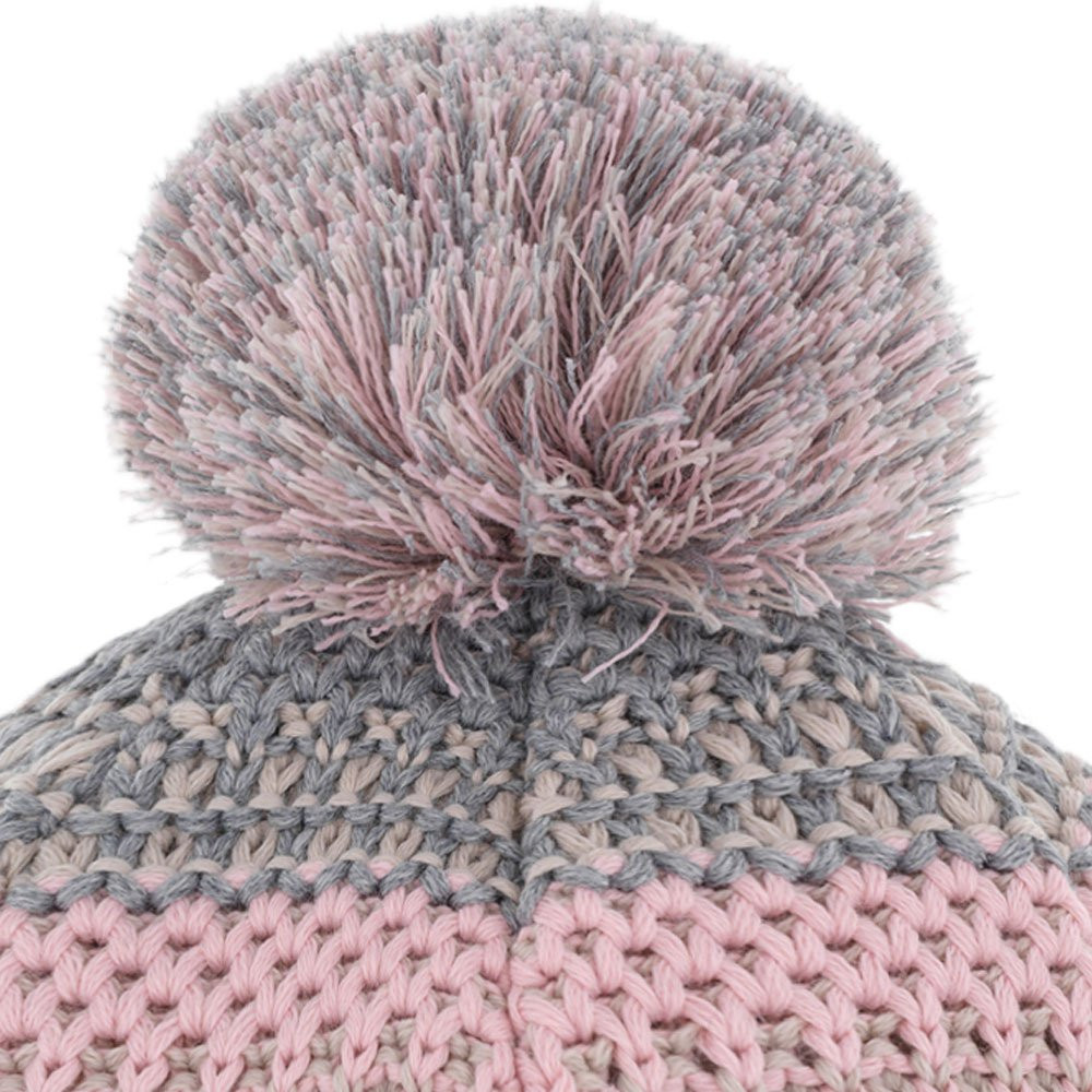 Czapka Eisbar Brock Pompon MU Brushed Silver Pink Beige - OUTLET