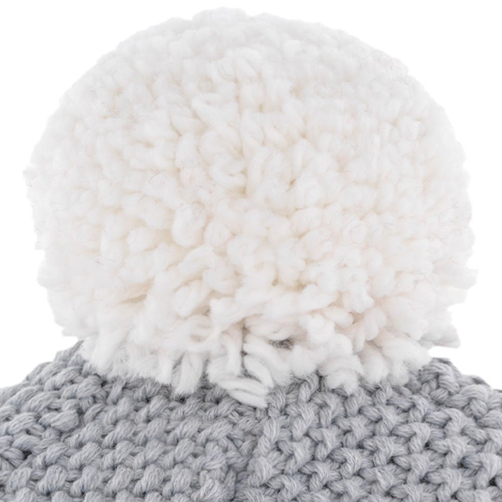 Czapka Eisbar Jamie Pompon Light Grey White - OUTLET