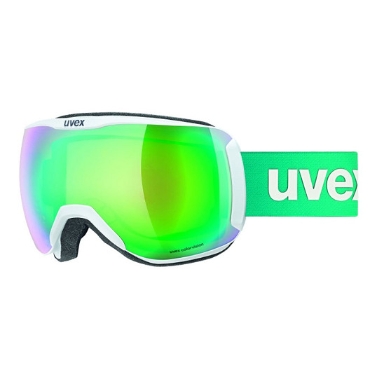 Gogle narciarskie Uvex Downhill 2100 CV White Matt Green OTG S2 - OUTLET