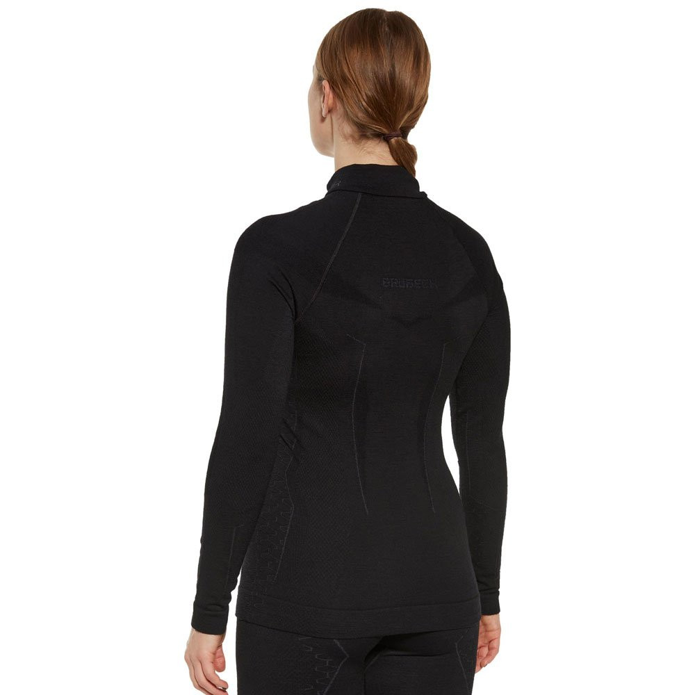 Bluza koszulka damska termoaktywna termiczna Brubeck Extreme Merino Zip Black 2026
