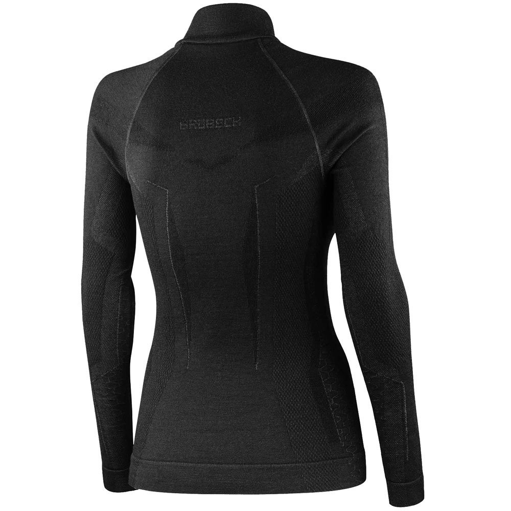 Bluza koszulka damska termoaktywna termiczna Brubeck Extreme Merino Zip Black 2026