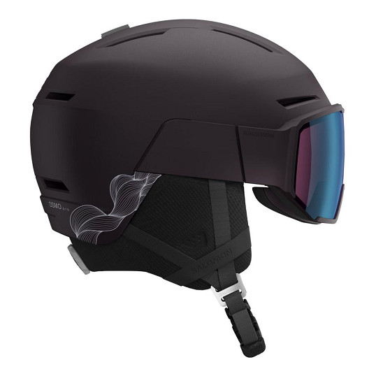 Kask narciarski damski Salomon Icon LT Visor White Multilayer Blue S2