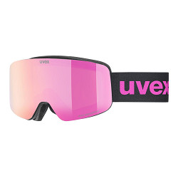 Gogle narciarskie dziecięce Uvex Pwdr FM Black Matt / Mirror Pink OTG S2 2027
