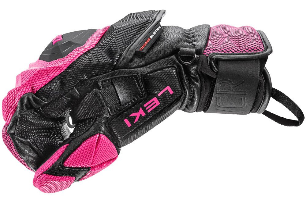 Rękawice narciarskie damskie Leki Wcr Venom SL 3D Mitten Black Pink 2026